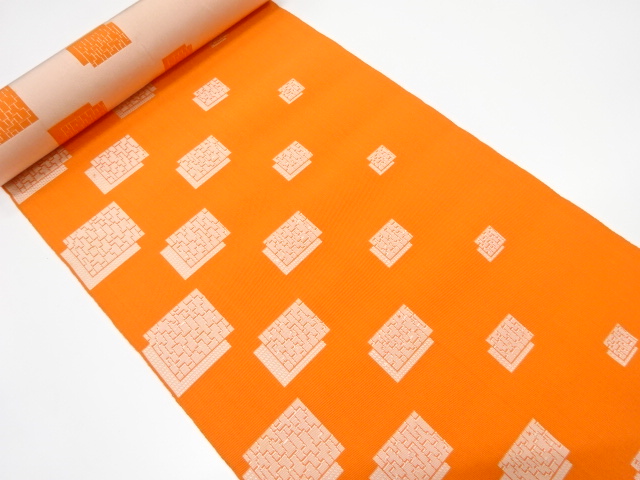 JAPANESE KIMONO / ANTIQUE BOLT FOR HASSUN OBI / SILK / WOVEN SHIKISHI